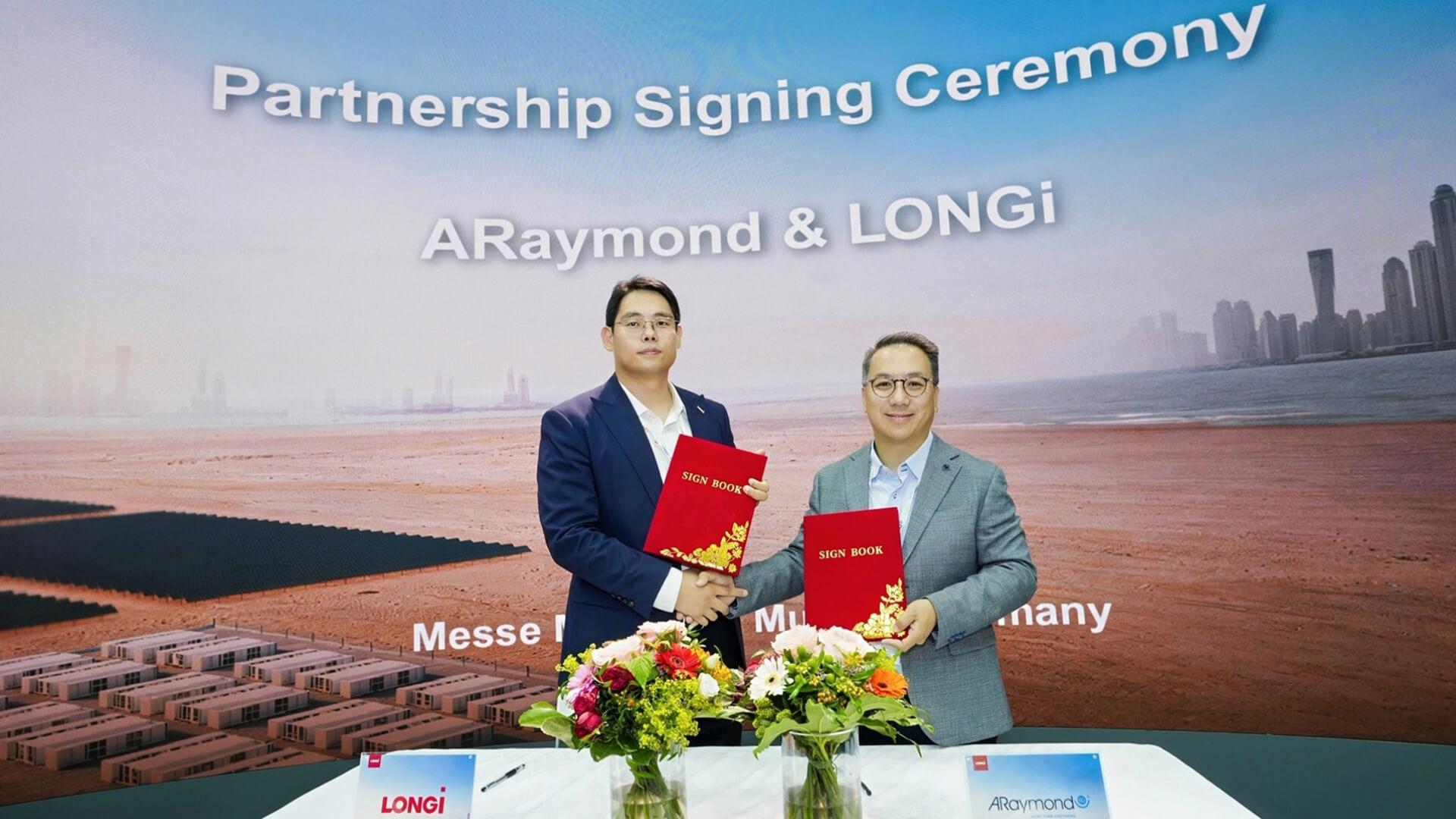 Alex Li, General Manager of Western Europe at LONGi Solar and Wilson Chu, Director of the Energies Global Strategic Business Unit at ARaymond